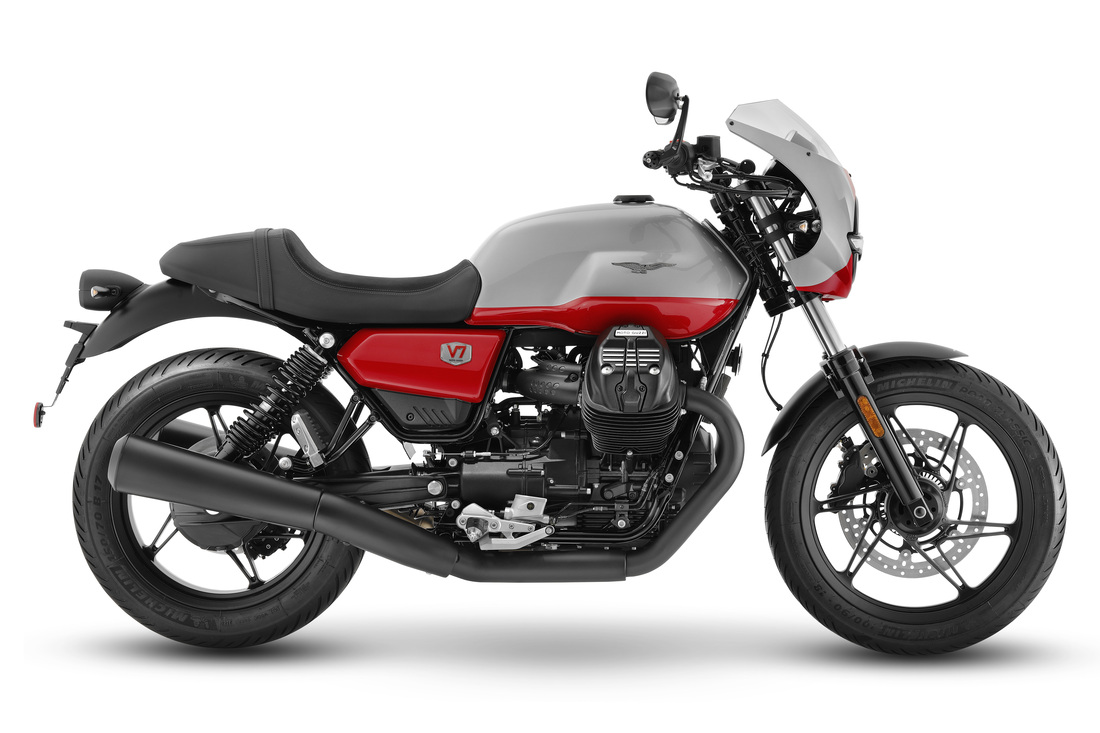 F&T Fahrzeug-Technik GmbH - Ihr Motorradhändler und Fachwerkstatt in Freital, Dresden, Sachsen und deutschlandweit - Moto Guzzi V7 Stone Corsa - Ansicht Seite rechts