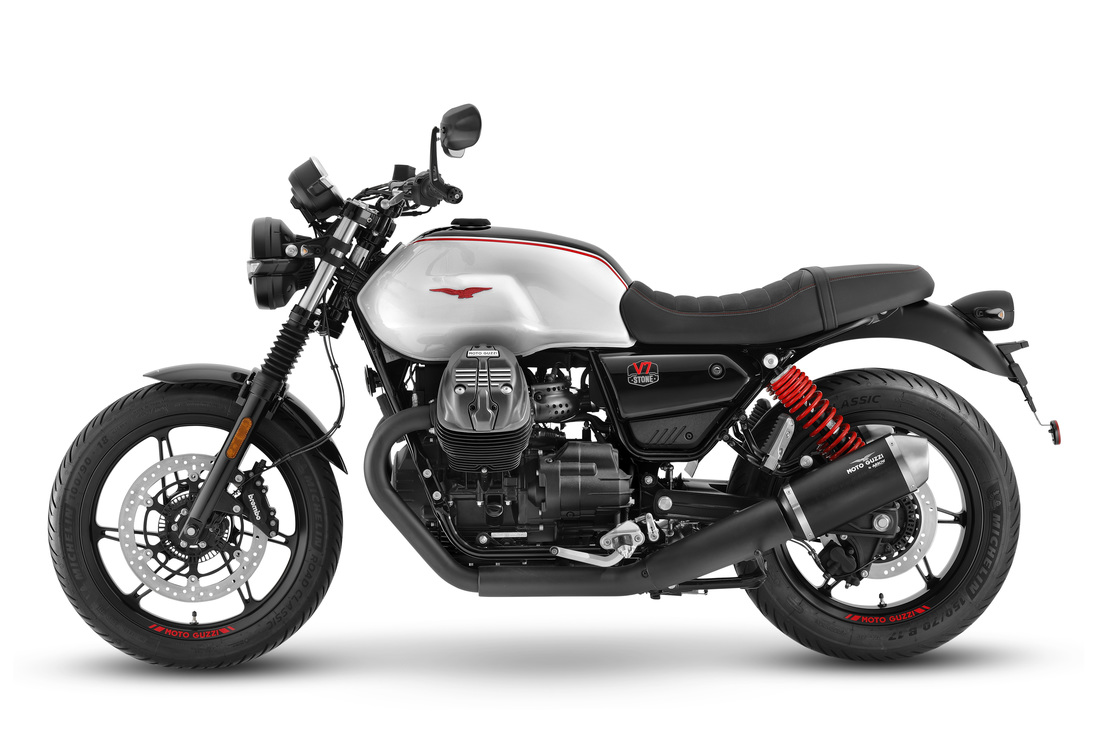 F&T Fahrzeug-Technik GmbH - Ihr Motorradhändler und Fachwerkstatt in Freital, Dresden, Sachsen und deutschlandweit - Moto Guzzi V7 Stone Ten - Ansicht Seite links