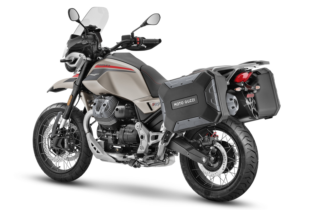 F&T Fahrzeug-Technik GmbH - Ihr Motorradhändler und Fachwerkstatt in Freital, Dresden, Sachsen und deutschlandweit - Moto Guzzi V85 TT Travel - Ansicht hinten links